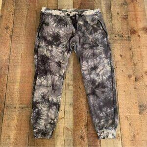 Ninth Hall mens black gray white tie dye joggers sweatpants -XL
